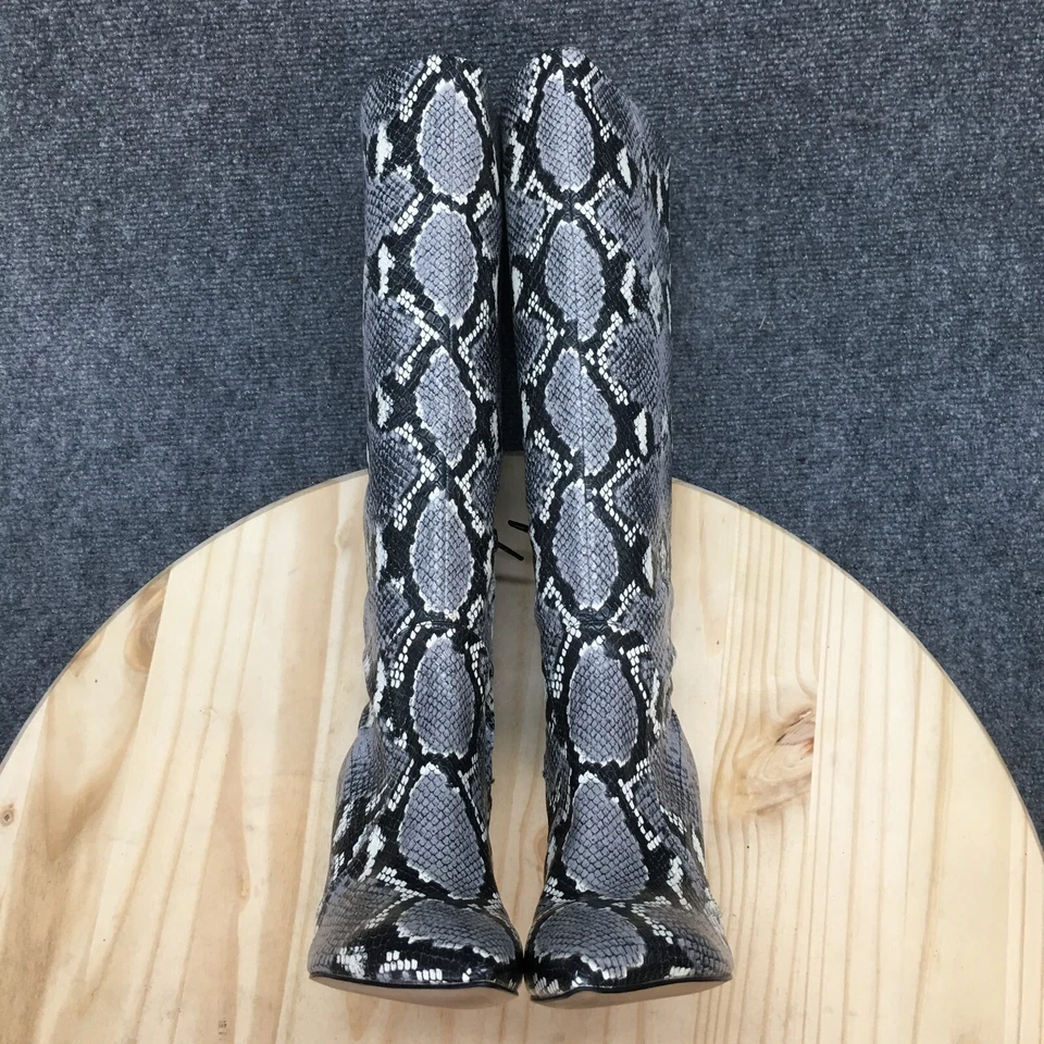 Nine West Boots Womens 7 M Tall Knee High Multicolor Faux Leather Stiletto Heels - Image 3 of 4