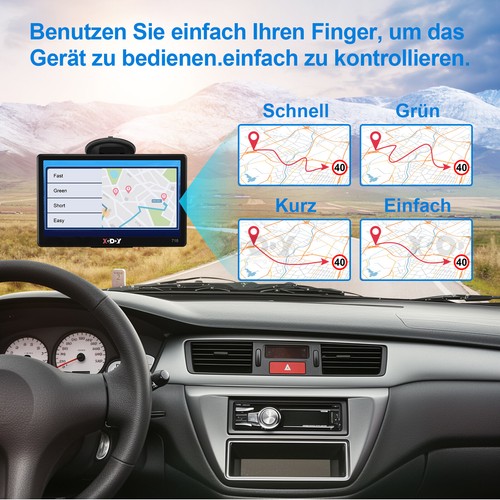 XGODY 7 Zoll GPS Navigationsgerät Wohnmobil PKW Navi LKW Navigation TypeC TF FM - Bild 11 von 14
