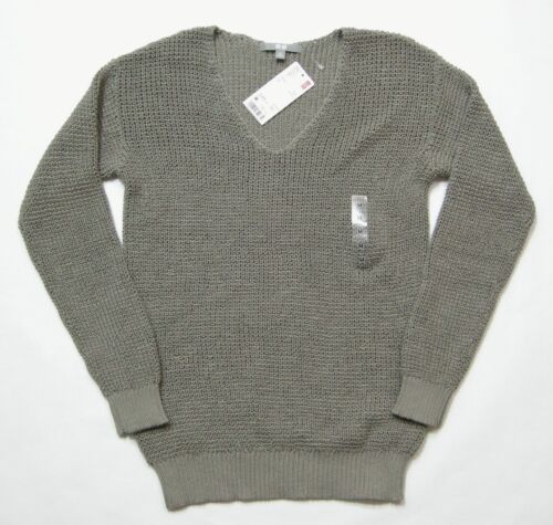 UNIQLO WOMEN MIDDLE GAUGE WAFFLE V-NECK LONG SLEEVE TUNIC GRAY (125093) - Picture 1 of 3
