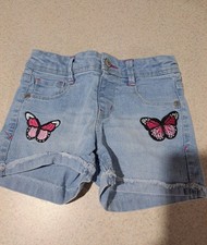 Girls Sonoma Light Denim Butterfly Patch Shorts Size 6x