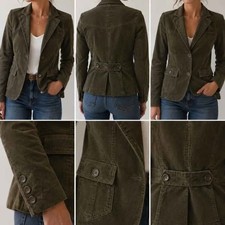 H&M Olive Green Corduroy Blazer Jacket   Wome...