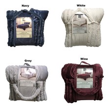 Member's Mark 3-Piece Channel Super Soft Faux Fur Comforter Set, King