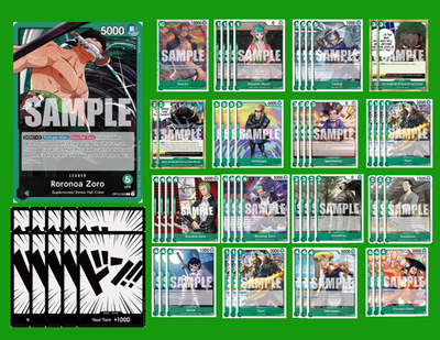 Choose Your Deck One Piece TCG Roronoa Zoro Green OP12 Leader | eBay