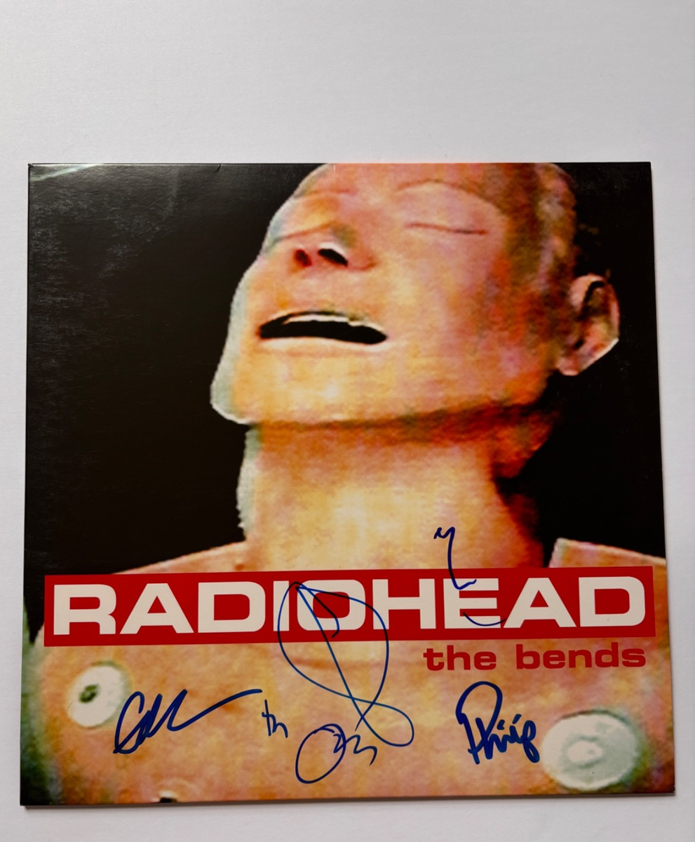 RADIOHEAD FULL BAND SIGNED THE BENDS VINYL ALBUM THOM YORKE +4