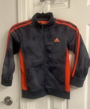 Adidas Youth Size 7 Jacket Zip Front All Season Jackets Track Performance Gray