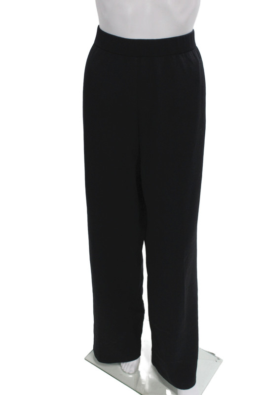 St. John Collection By Marie Gray Women Dress Pants Black Cotton Size 14