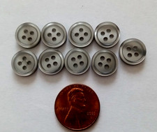 9/pcs Buttons Small Size Diameter 7/16" 12mm Gray 4 Holes
