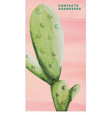 TF PUBLISHING - Cactus Address Book 60 Lined Pages - 3.5  x 6.5 