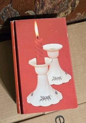 Nikko Happy Holidays Candle Holders Pair in Original Box 4'' Tall Vintage
