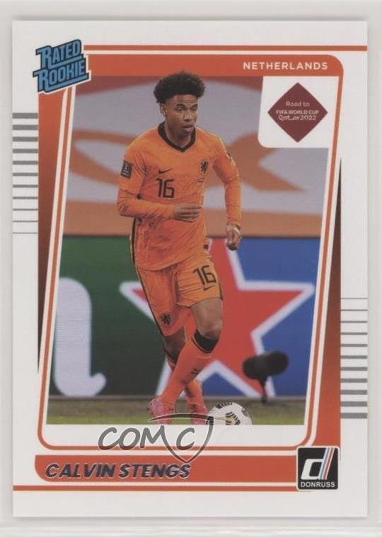 2021-22 Panini Donruss Road to Qatar Rated Rookie Calvin Stengs #186 7m3