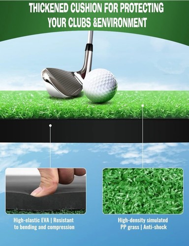Nuevo Juego de Golf Informal Interior Exterior Alfombra de Práctica con Bolsa de Almacenamiento - Imagen 6 de 6