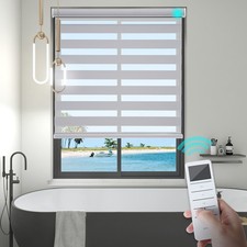 Changshade CUSTOM Motorized Zebra Blinds Horizontal Roller Shade Window shades
