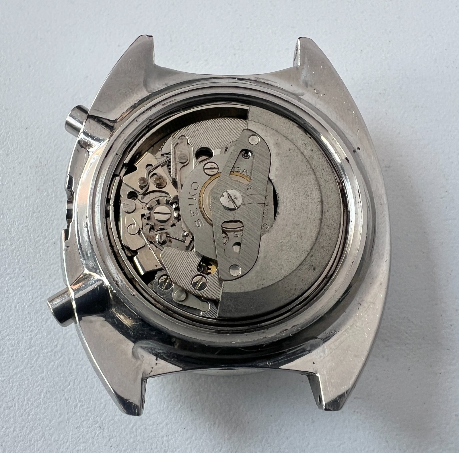 SEIKO 6139-6002 Automatic Chronograph Watch Vintage Mens POGUE Yellow Dial 17 J image 6