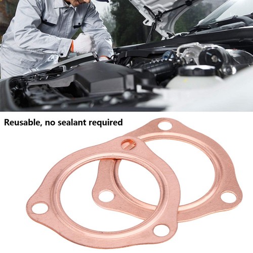 √ 2pcs 2.5inch Kupfer Header Auspuff Sammler Dichtungen Wiederverwendbar Für - Bild 5 von 8