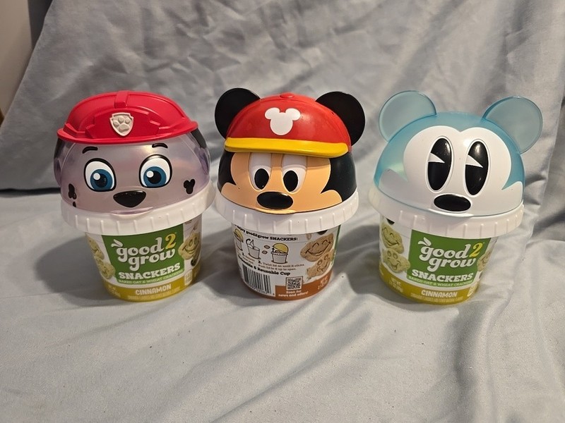 Good 2 Grow Snackers - 3 sets of lids and cups - pre-owned 