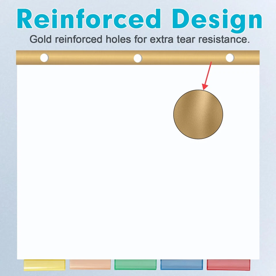 Binder Divider, 120 Pack Binder Index White Dividers with 5 Insertable Multic... - Image 3 of 4