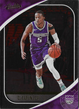 2020-21 PANINI ABSOLUTE MEMORABILIA BASKETBALL De'AARON FOX RC ROOKIE CARD #85