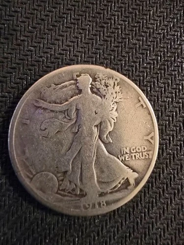1918-D 50C Obverse Walking Liberty Half Dollar " Good"