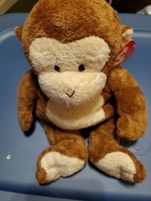 Ty Pluffies Dangles Monkey Ty Lux 2002 NEW 10" Beanie Baby Plush