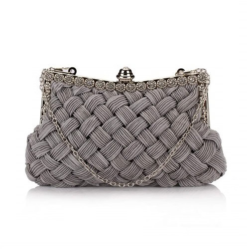 Weaving Threads Pattern with Rhinestone Floral De… - image 1