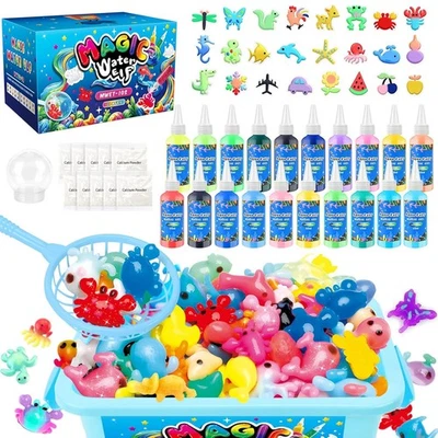 MOMSIV Aqua Gelz Set, Magisches DIY 3D Wassergel-Spielzeug Geschenk ab 4 5 6 7