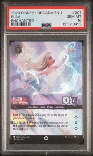 PSA 10 Disney Lorcana The First Chapter Elsa, Spirit of Winter - Enchanted