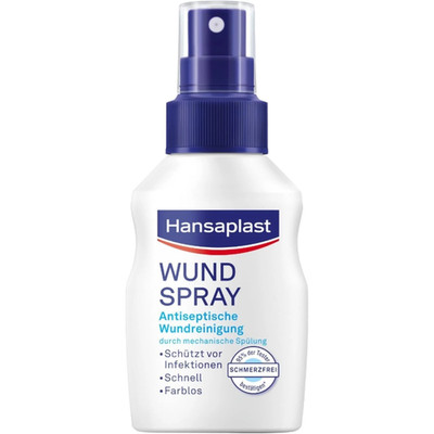 Hansaplast Wound Spray 50 ml Antiseptic Wound Cleansing Colorless Skin-friendly