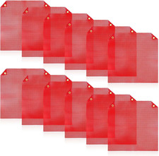12 Pack 18 X 18 Inch Safety Flags Oversize Grommet Warning Flag Mesh Weatherproo