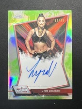 2026 Topps Chrome WWE Lyra Valkyria Red Brand Green Autograph /99 Auto RBA-LYR