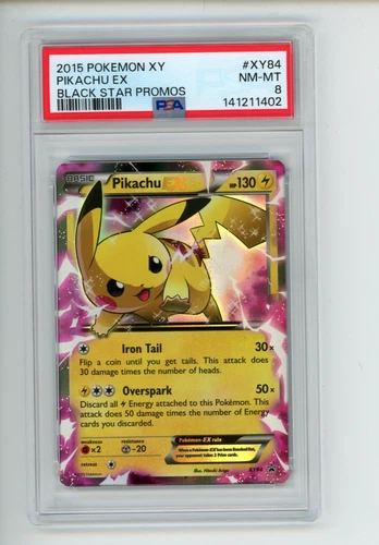 2015 Pokemon XY Pikachu EX XY84 Black Star Promo PSA 8 NM-MT