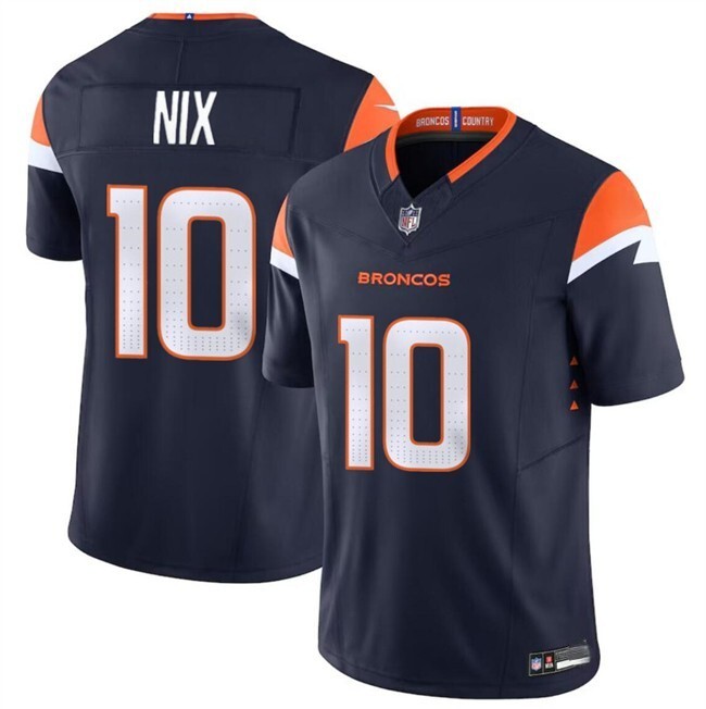 Men's #10 Bo Nix Orange 2024 F.U.S.E. Vapor Stitched Jersey