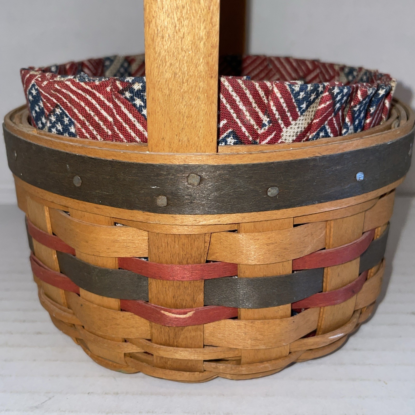 Longaberger 1997 Inaugural Basket with Patriotic Liner