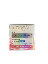 Loreal Paris Glycolic Bright Glowing Night Cream Minimizes Spots 50ml Big size