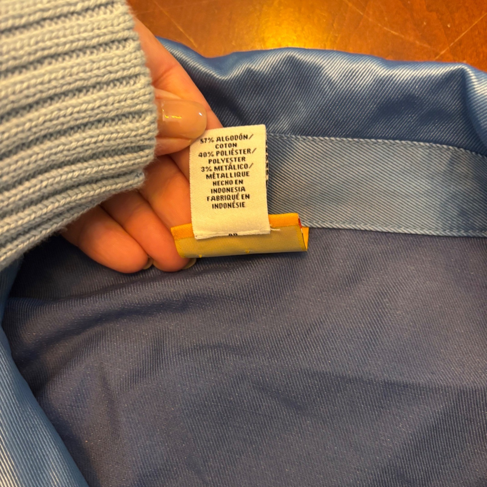 Ruby Rd. Size 8 Blue Metallic Jacket Lightweight … - image 5