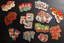 Vintage Christmas Gummed Seals Stickers Scrapbook Journal Craft Lot 60 Pcs 6