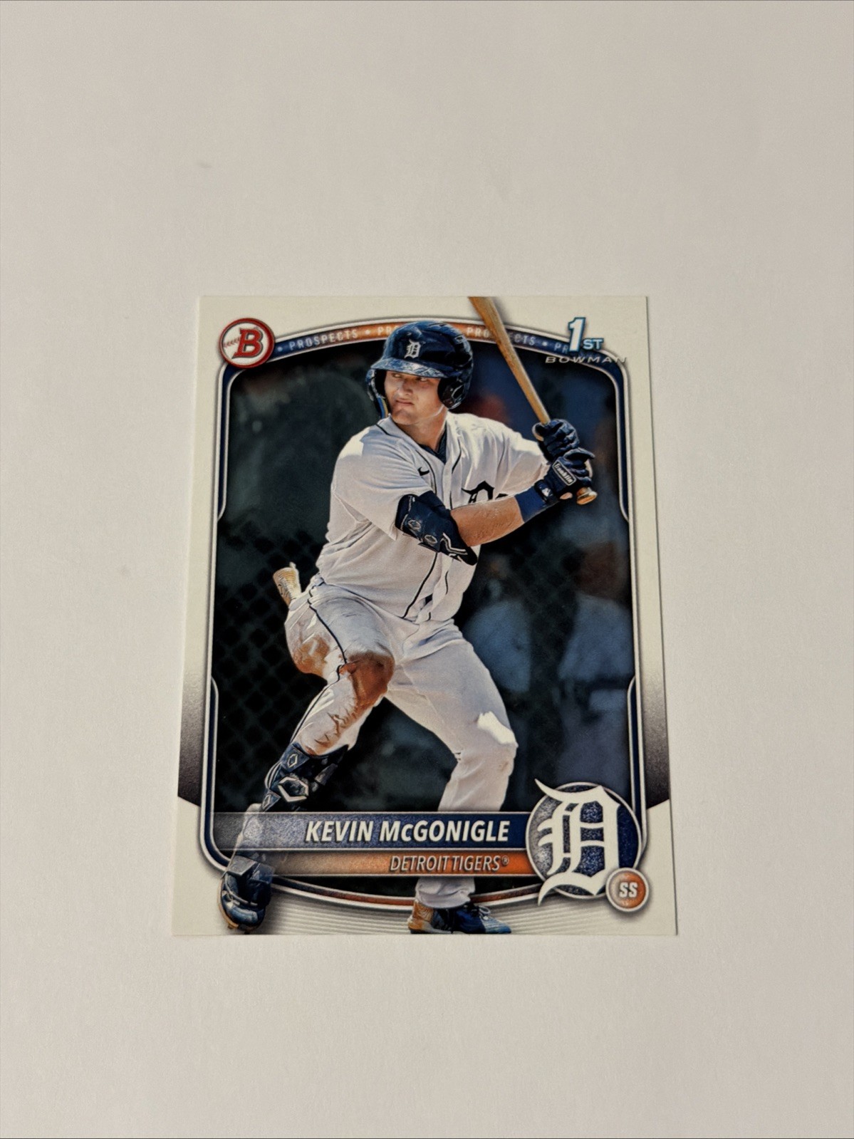 Kevin McGonigle 1st Rookie Card 2025 1st Bowman Paper Detriot Tigers #BP-79