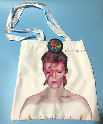David Bowie Ziggy Stardust Aladdin Sane 13  x 13  Tote Bag by Culturefly w/Tag