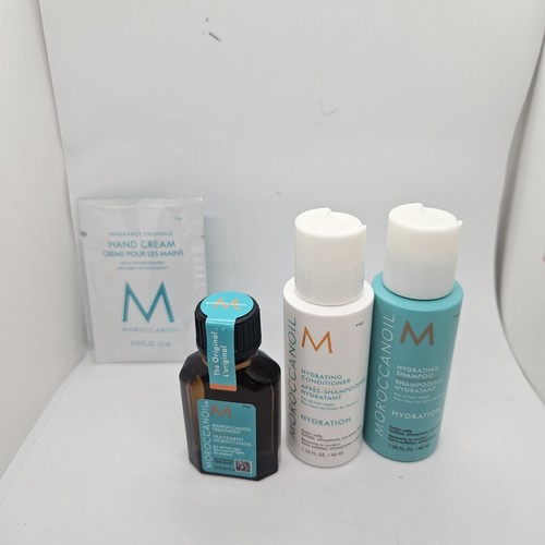Juego de 4 piezas Moroccanoil Hair nuevo en caja - champú/acondicionador/aceite capilar/crema de manos - Imagen 6 de 11