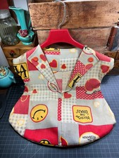 Vintage lata 70. Clothespin Wieszak na sukienkę z wieszakiem Czerwony Love Happy Face