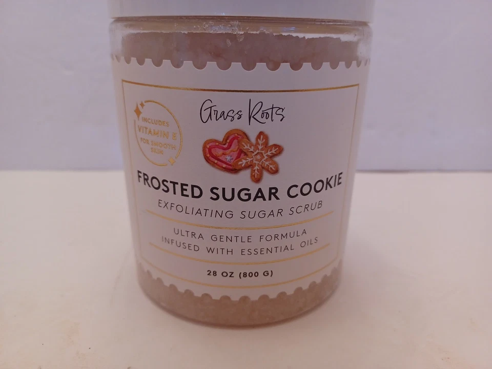 Exfoliante corporal exfoliante para raíces de hierba galleta de azúcar esmerilada 28 oz NUEVO SELLADO 27/08 Foto 2 de 4