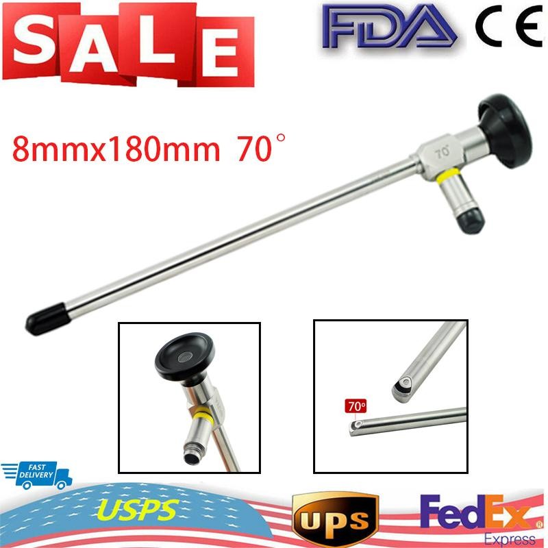 Carejoy 70° Endoscope Laryngoscope 8mmx180mm Ear Nose Throat Inspection US