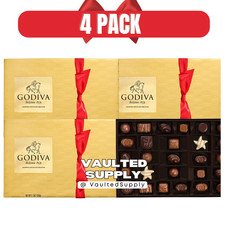 Godiva Assorted Chocolate Gift Box 4 Pack 11.3 oz Each Holiday Ready