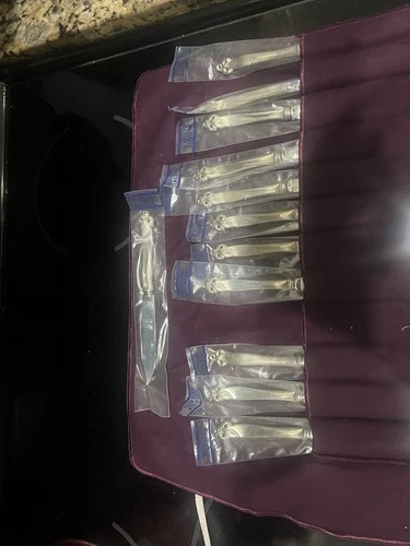 Wallace orchid elegance Sterling fruit knives 12