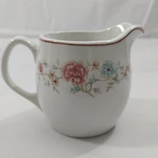 Steelite International England Creamer White With Floral Pattern Ceramic