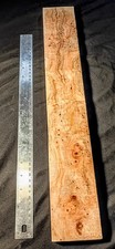Figured Maple Burl Board 21  x 3-1/4  x 5/8  Knife Scales Craft Wood Blank