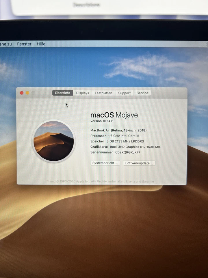 Apple MacBook Air 13" · i5 5th gen 1.6 GHz · 8GB · 128GB, foto 4 di 4