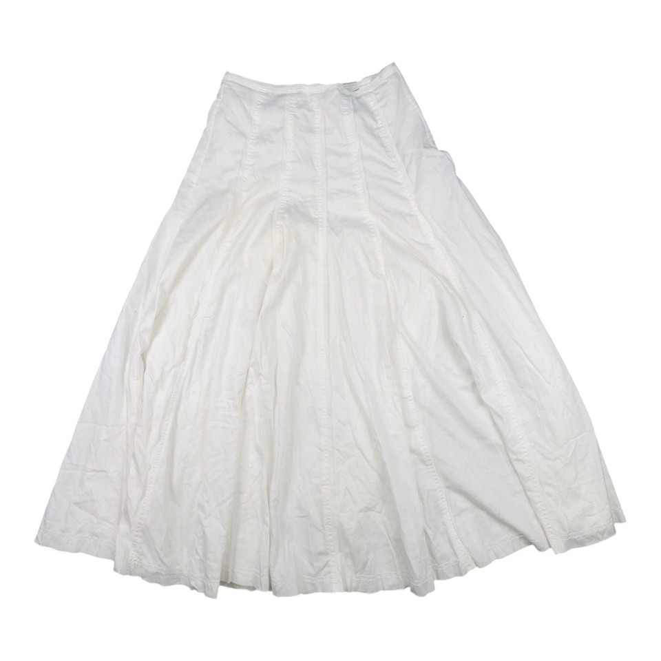AJE Skirt Womens 8 White  Full Circle Midi Panelled Flared Pleated Size 8