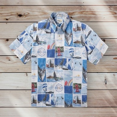 Reyn Spooner TRANSPAC 2023 From Newport Beach to Waikiki Blue Pullover Large