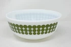 Vintage PYREX #404 Green Polka Dot 4 QT 404 Large Mixing Serving Bowl Stack MCM