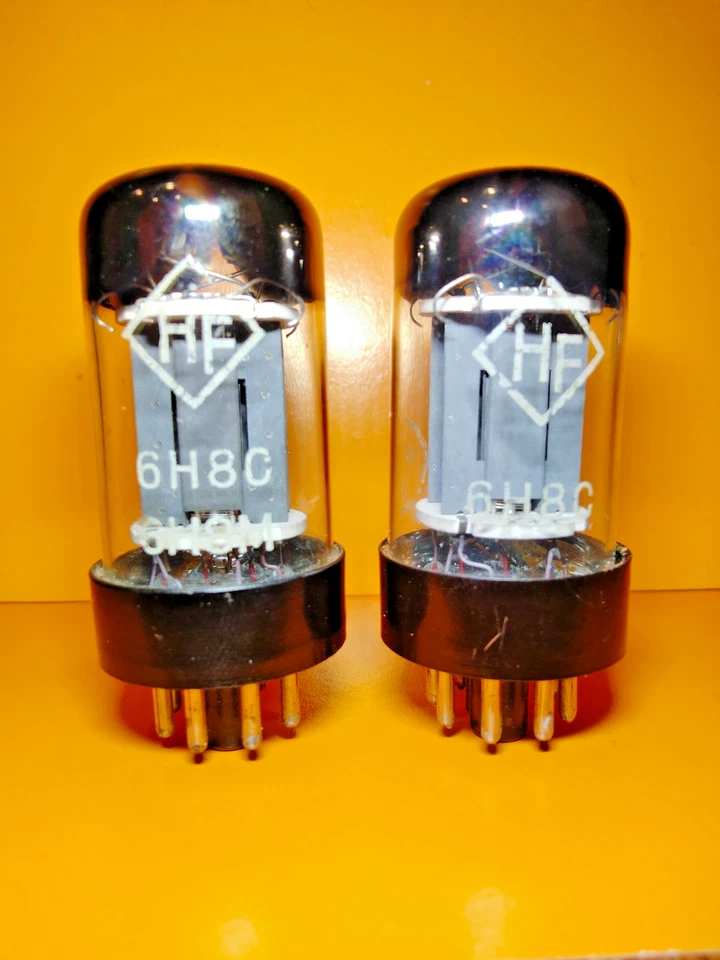 1 PIEZA TUBO RFT 6SN7 / 1578 / 6N8S BASE DELGADA PROBADO RARO Foto 2 de 4